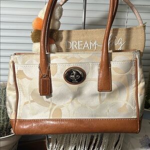 Coach Hampton Madeline Optic Signature C Satchel Bag